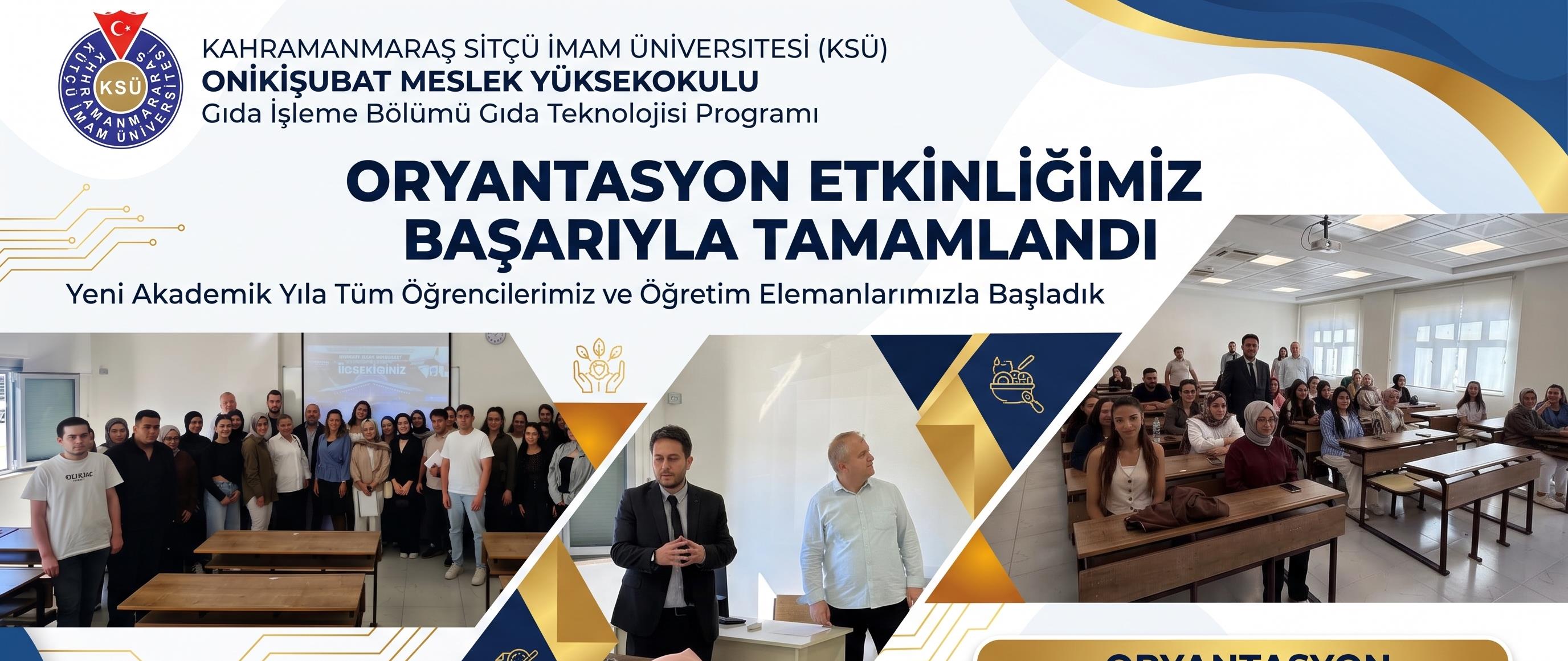 Gıda Teknolojisi Programı 2026–2027 Oryantasyon Eğitimi Başarıyla Tamamlandı